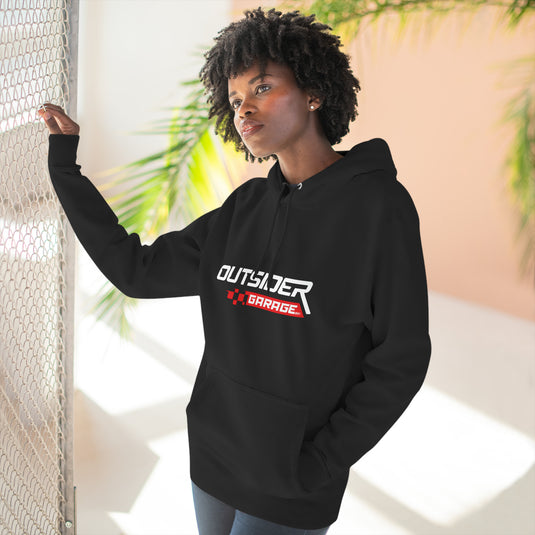 Three-Panel Fleece Hoodie