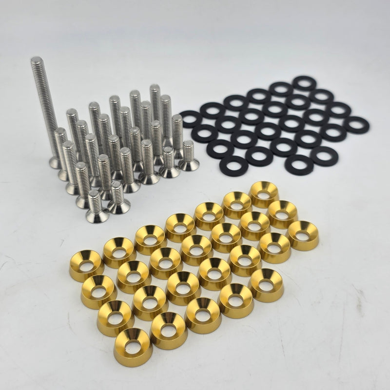 Load image into Gallery viewer, Mitsubishi 3000GT 6G72 Valve Cover &amp; Engine Bay Dress Up Bolt Kit
