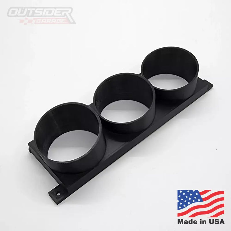 Rolls Performance Dual 52mm Gauge Pod - Single DIN Mount - Black