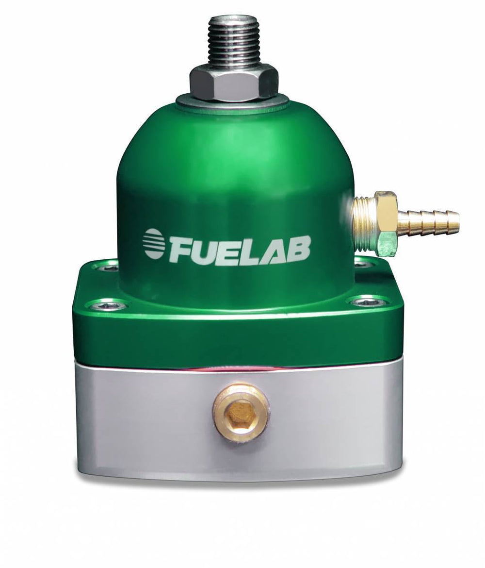 Universal EFI Electronic Fuel Injection Adjustable Mini Fuel Pressure Regulator 25-90 psi 2  -6AN Inlets 1  -6AN Return Green FUELAB