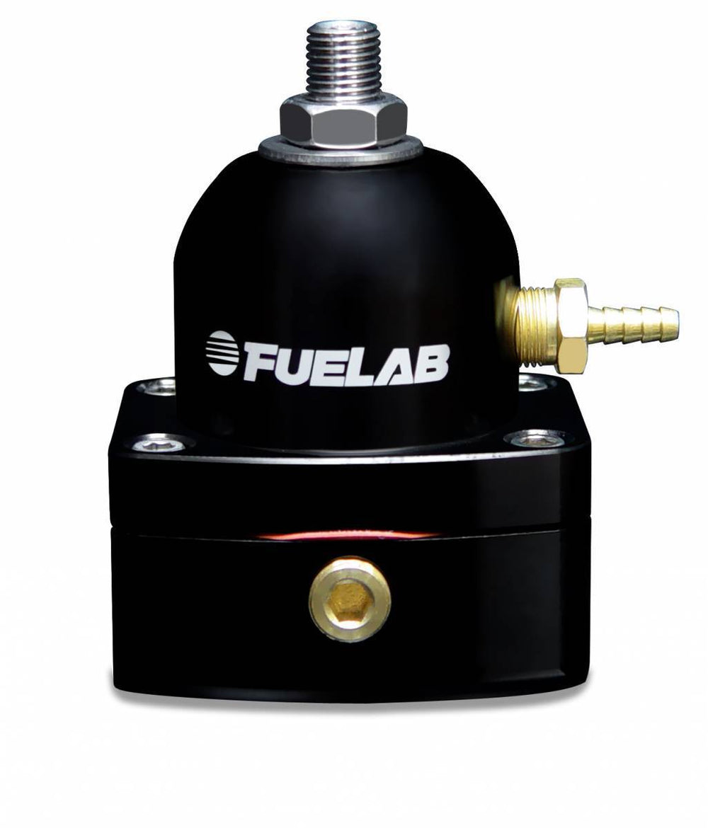 Universal TBI Throttle Body Injection Adjustable Mini Fuel Pressure Regulator 10-25 psi 2  -6AN Inlets 1  -6AN Return Black FUELAB