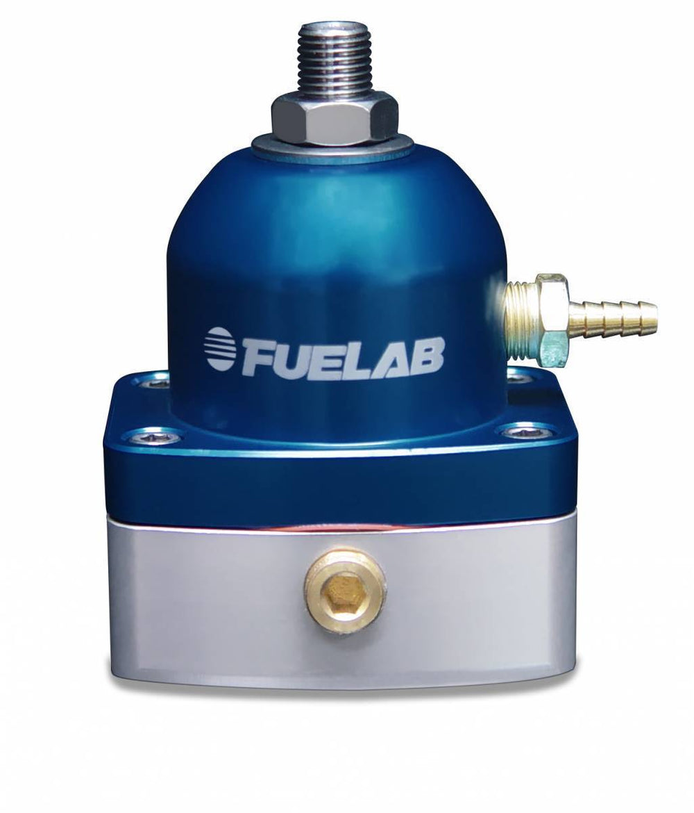 Universal TBI Throttle Body Injection Adjustable Mini Fuel Pressure Regulator 10-25 psi 2  -6AN Inlets 1  -6AN Return Blue FUELAB