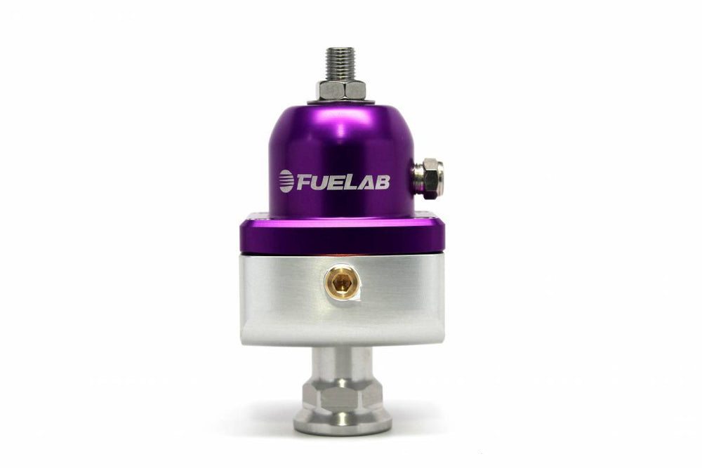 Universal High Pressure Adjustable Fuel Pressure Regulator Blocking Style 25-65 psi (1) -8AN Inlet (2) -8AN Outlets Purple FUELAB